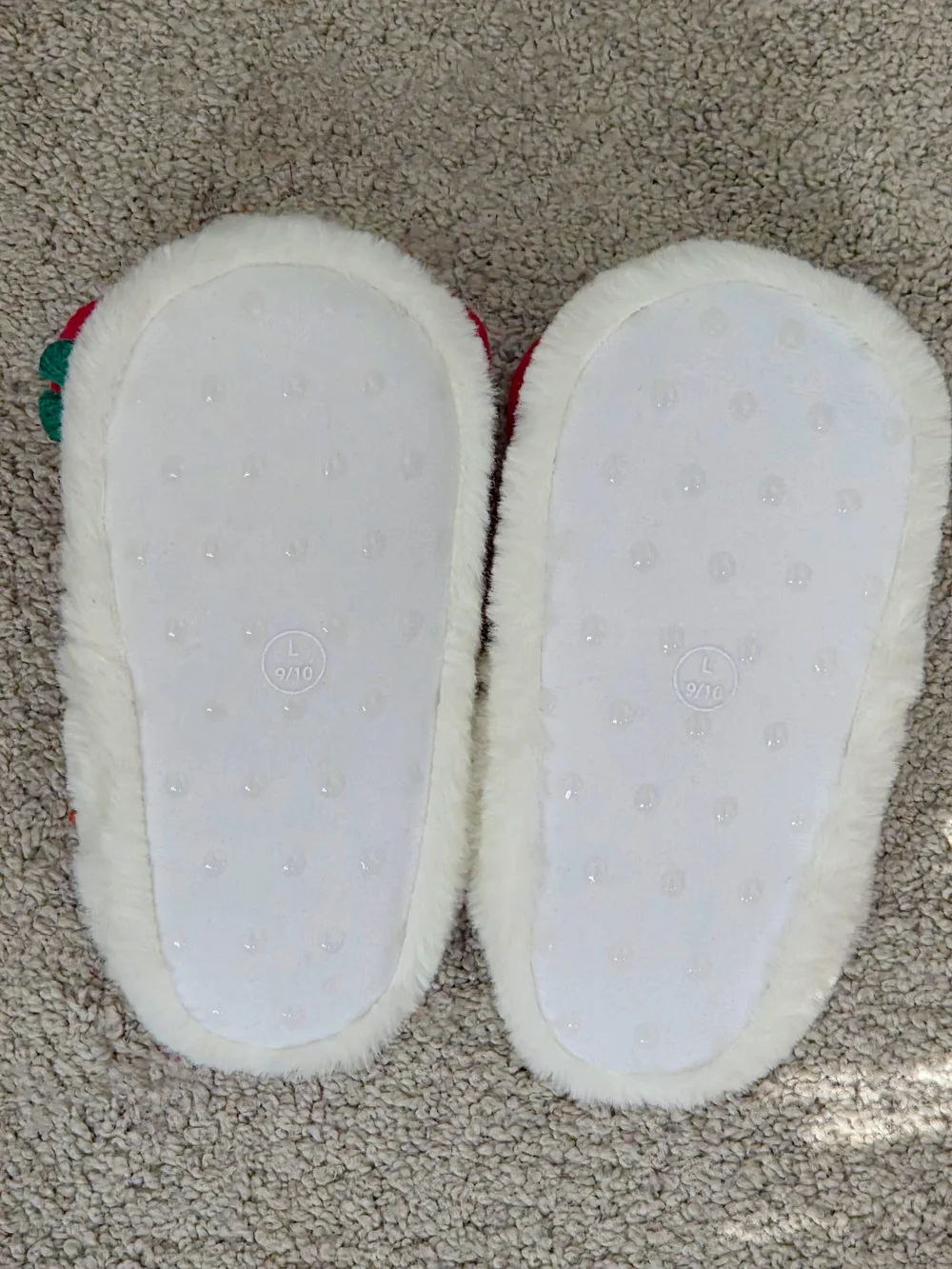 Wondershop - Plush White Bunny Toddler & Kids' Slippers with Red Earmuffs